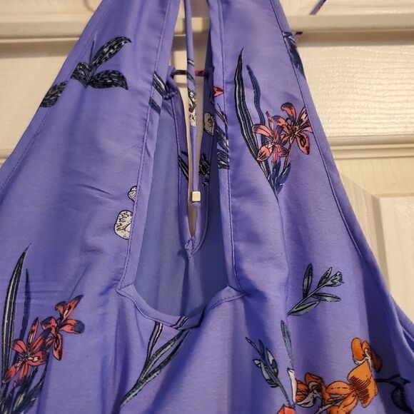 Japna Ladies Size Large Lilac Floral Halter Romper - Picture 6 of 8